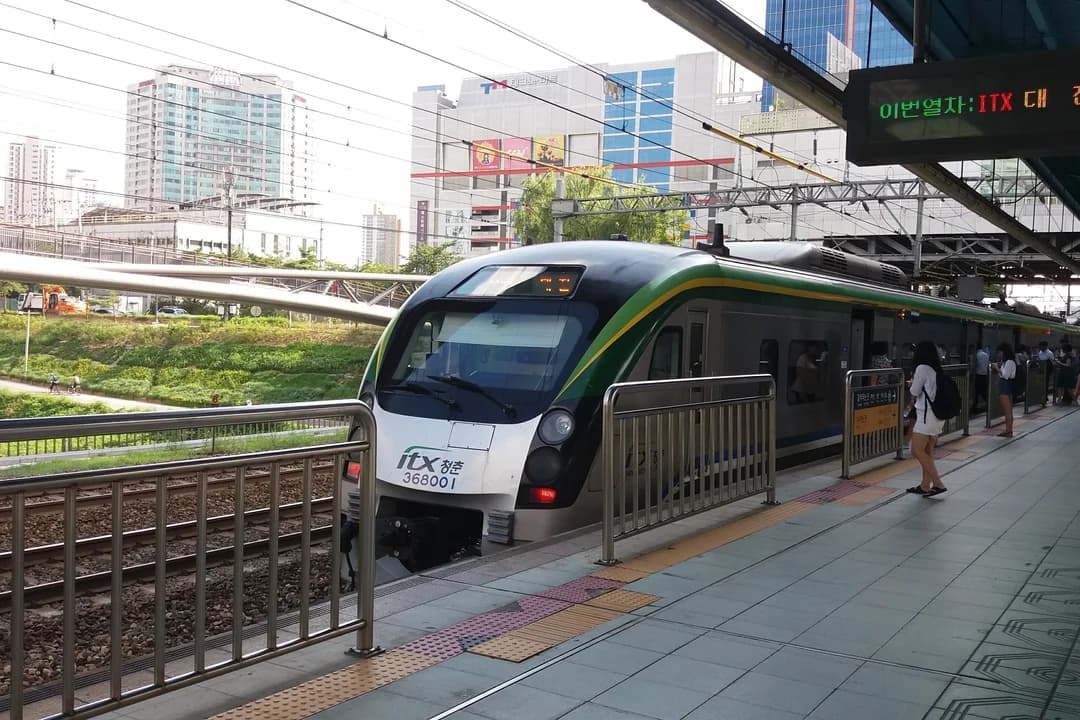 An ITX train at a Seoul-area platform